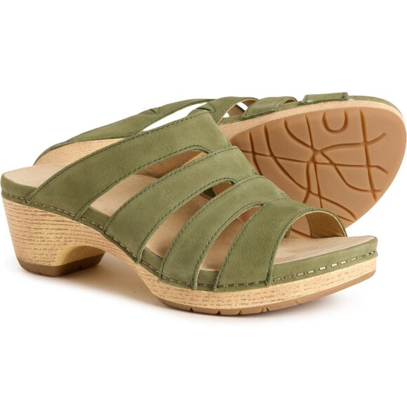 Dansko Lyndi Sandali Con Zeppa Donna – Pelle Nabuk, Plantare Imbottito, Suola In Gomma, Nero